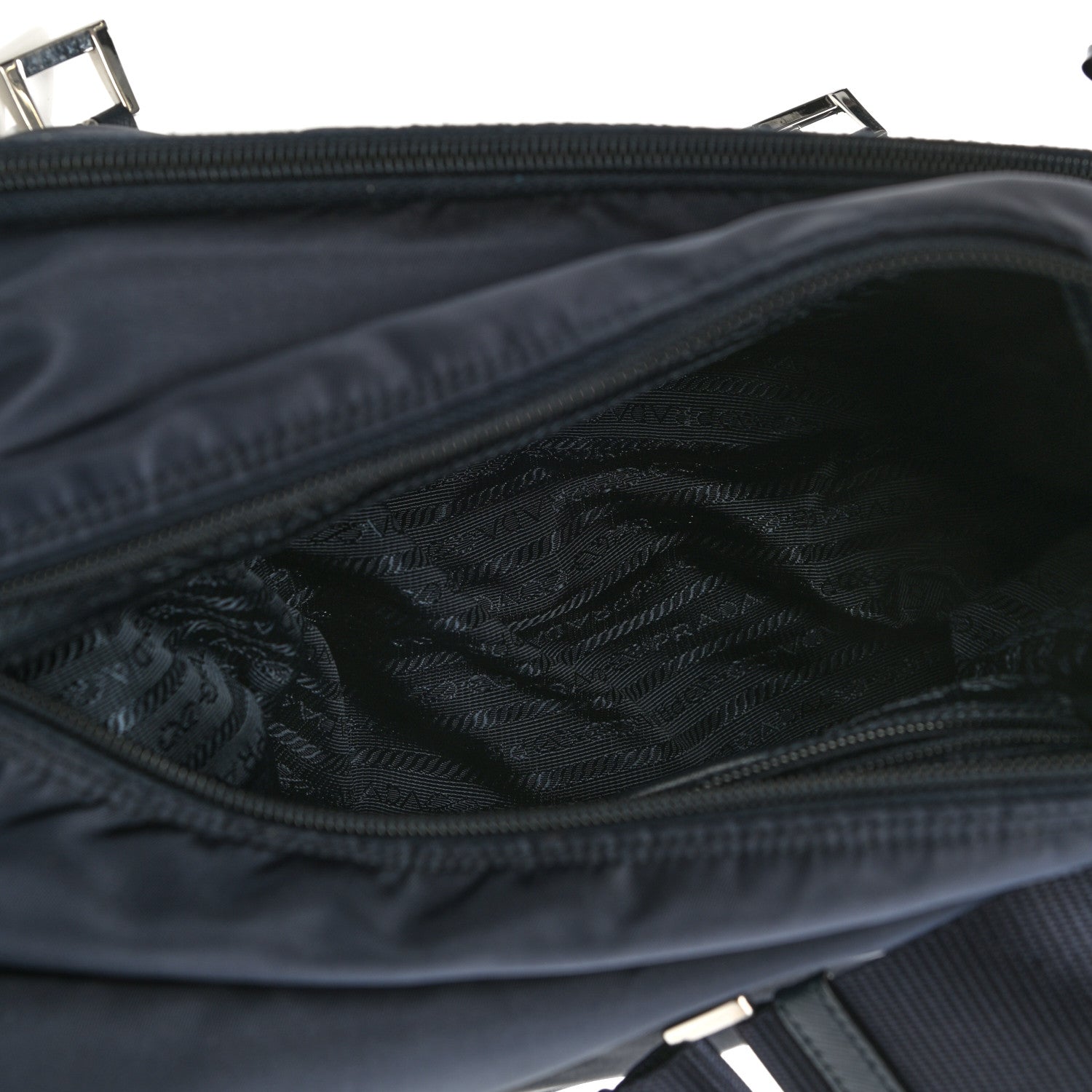 Prada Tessuto Nylon Saffiano Vela Messenger Bag Baltico 4 of 9
