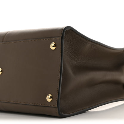 Fendi Vitello Seta Glazed Fabric FF 1974 Medium Peekaboo X-Lite Maya Mogano Panna Maya Mogano Panna 9 of 10