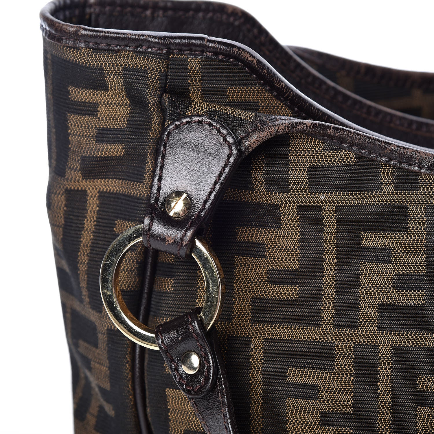 Fendi Zucca Small Chef Shopping Tote Tobacco Moro 22 of 26
