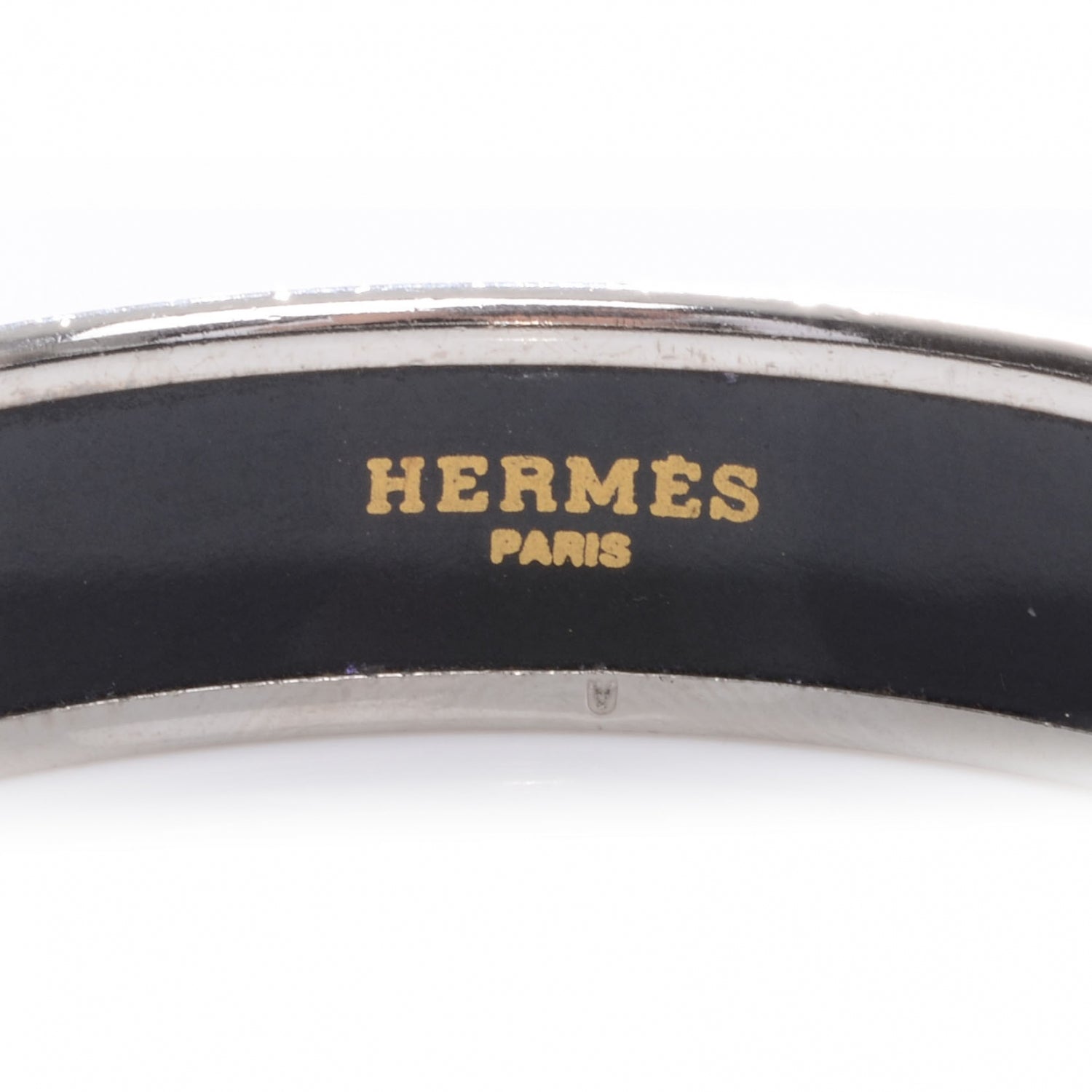 Hermes Enamel Medium Printed Moons and Stars Bracelet 65 Orange 3 of 5