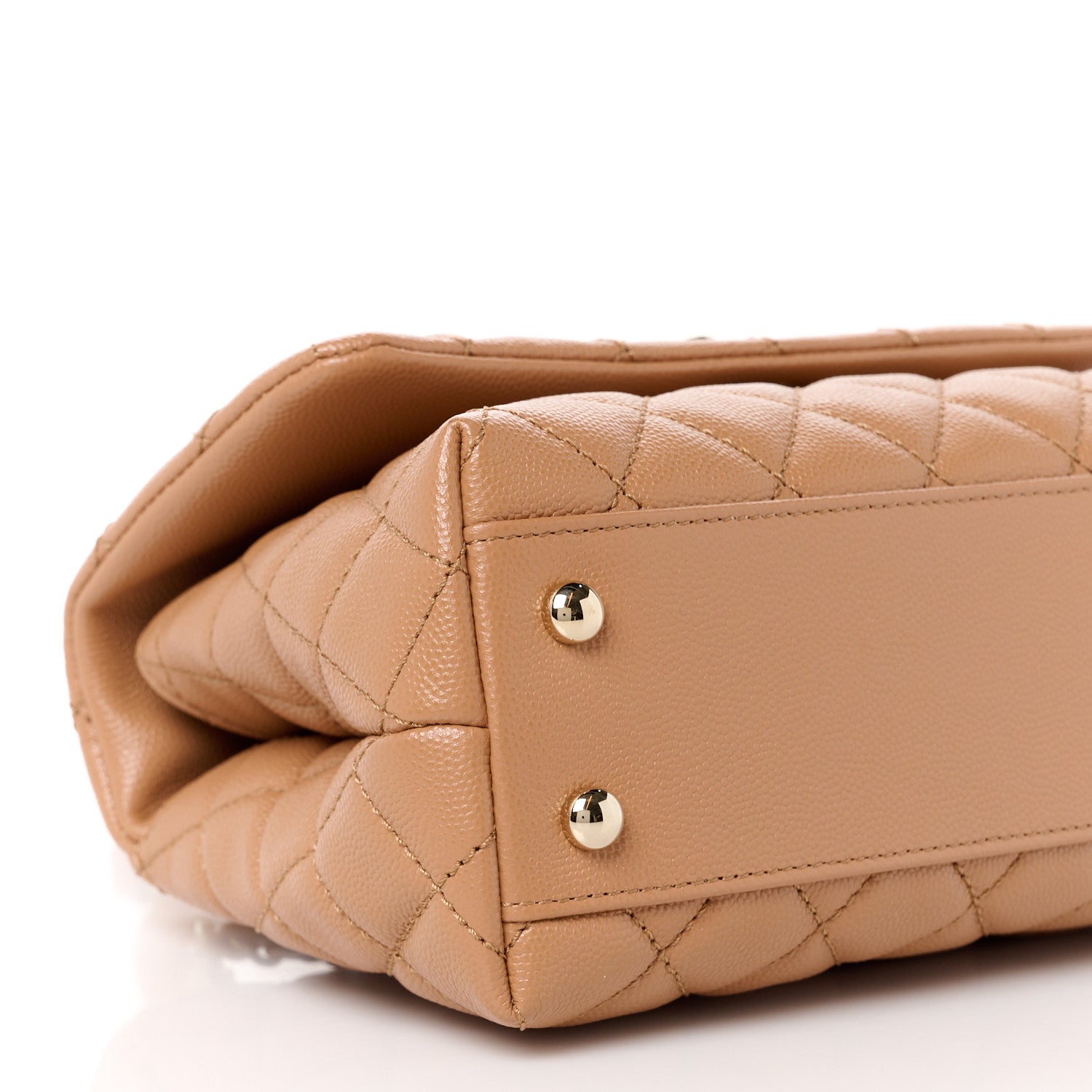 Chanel Caviar Quilted Lizard Embossed Mini Coco Handle Flap Brown 10 of 12