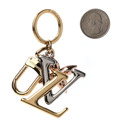 Louis Vuitton New Wave Bag Charm Key Holder Yellow Pink White Gold 2 of 3