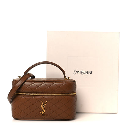 Saint Laurent Lambskin Quilted Mini Gaby Vanity Case Fox 11 of 11
