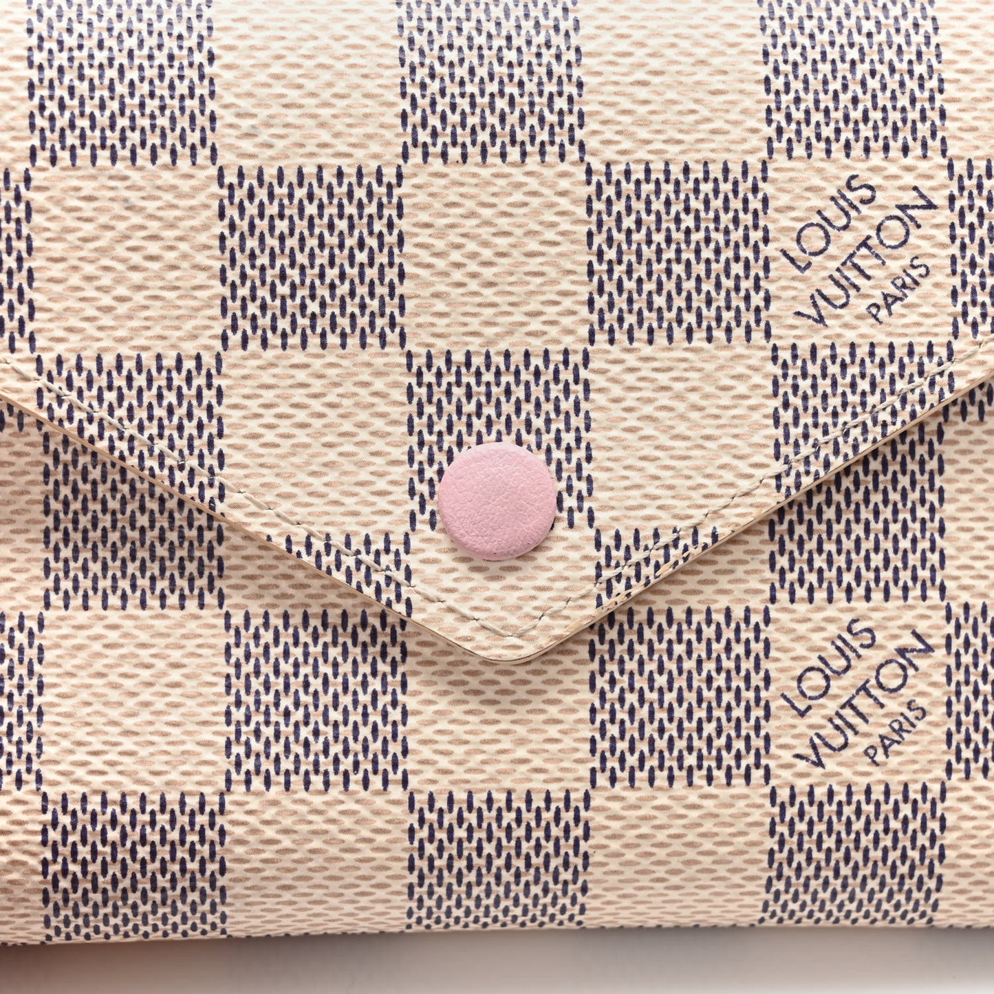 Damier Azur Victorine Wallet Rose Ballerine