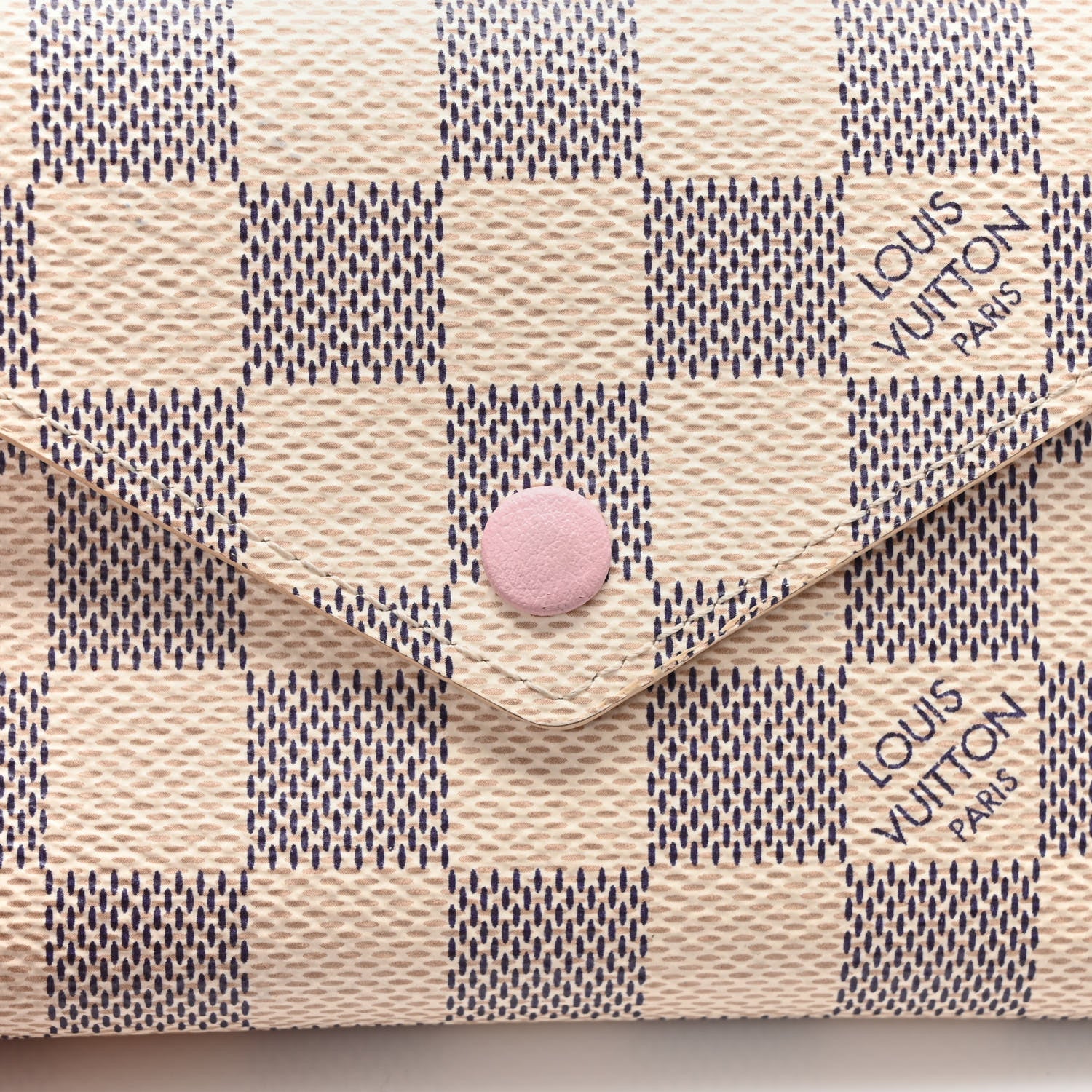 Louis Vuitton Damier Azur Victorine Wallet Rose Ballerine 7 of 11