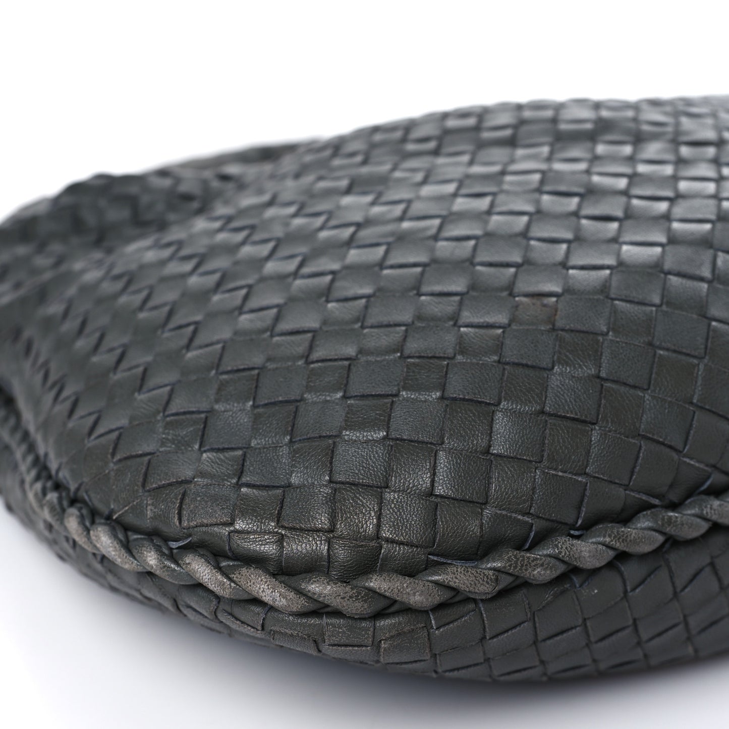 Nappa Intrecciato Large Veneta Hobo Grey