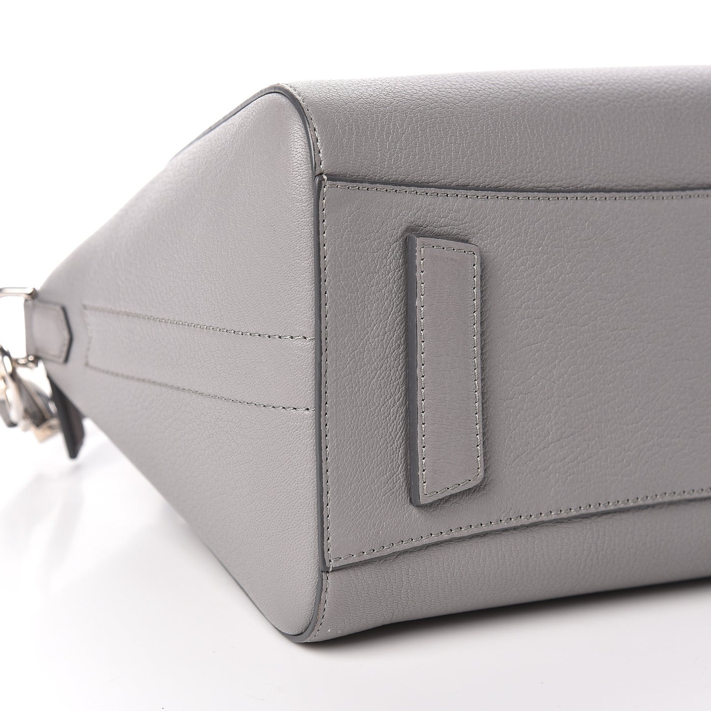 Sugar Goatskin Small Antigona Pearl Grey