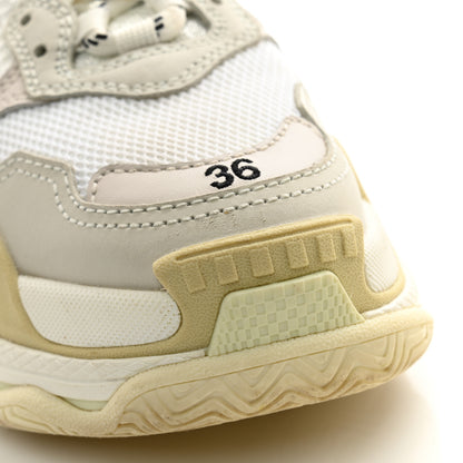 Balenciaga Fabric Mesh Womens Triple S Sneakers 36 White 11 of 12