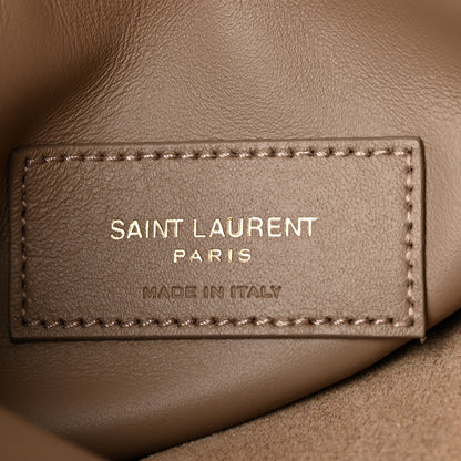 Saint Laurent Supple Calfskin Large Le 5 A 7 Soft Hobo Dusty Grey 6 of 11