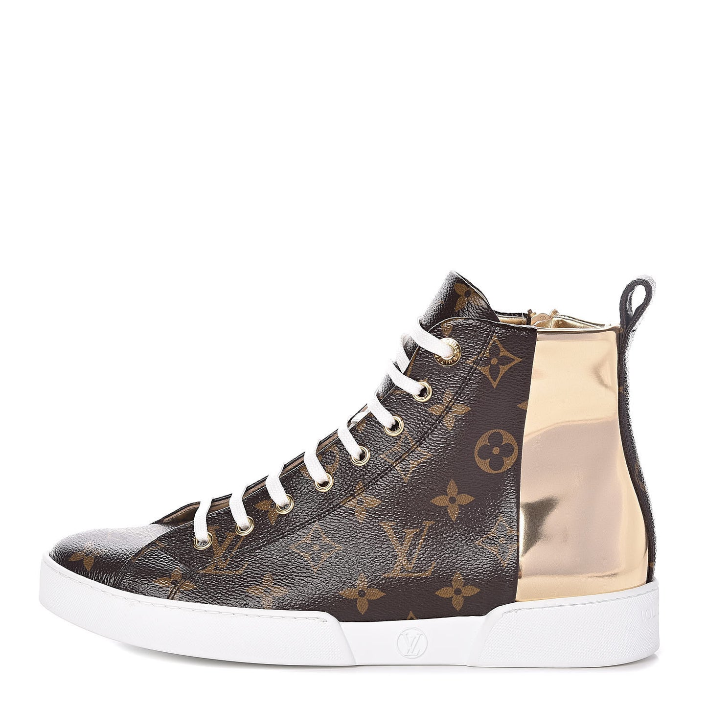 Patent Monogram Stellar Sneaker Boots 39 Gold