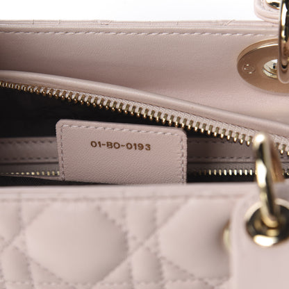 Christian Dior Lambskin Cannage Medium Lady Dior Light Pink 8 of 9
