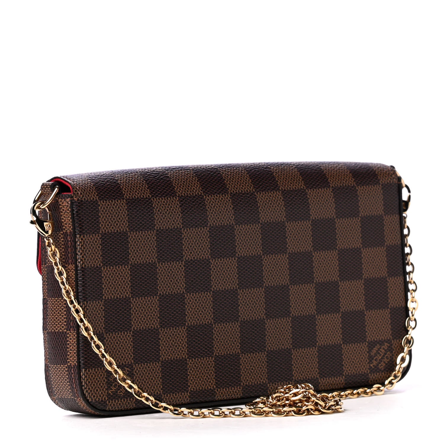 Louis Vuitton Damier Ebene Pochette Felicie Chain Wallet 3 of 5
