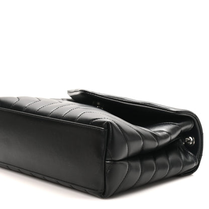 Saint Laurent Calfskin Y Quilted Monogram Small Loulou Chain Satchel Black Black 10 of 10