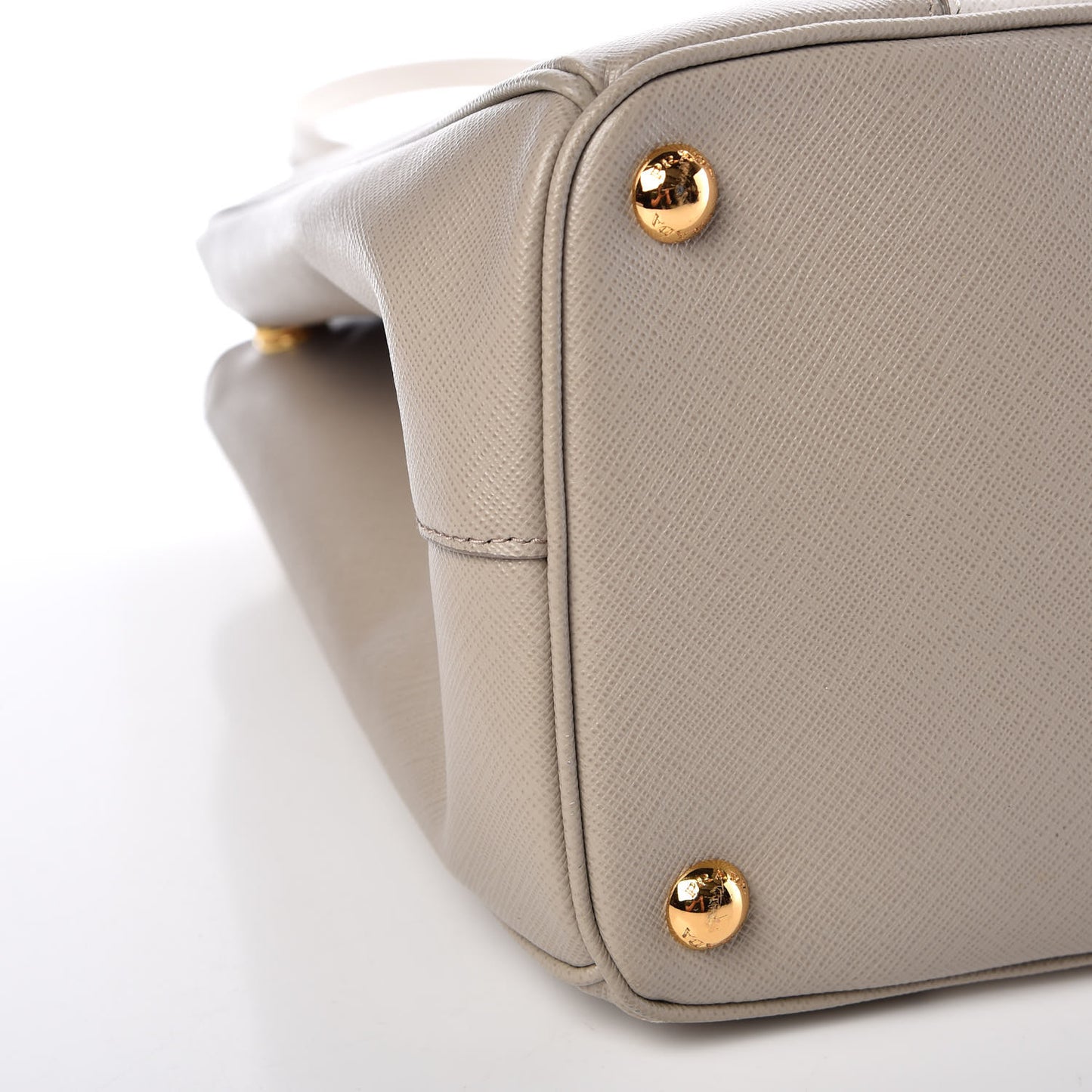 Saffiano Lux Colorblock Medium Galleria Double Zip Tote Pomice Talco