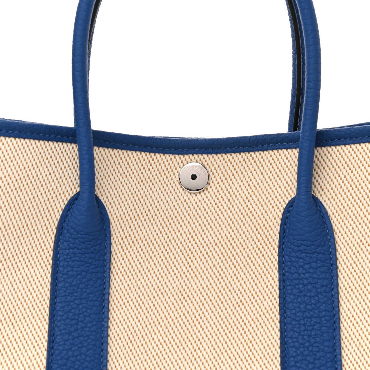 Hermes Twill H Negonda Garden Party 30 TPM Tote Ecru Desert Bleu France 8 of 11