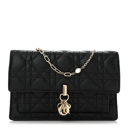 Christian Dior Lambskin Cannage Miss Dior Chain Pouch Black 1 of 11