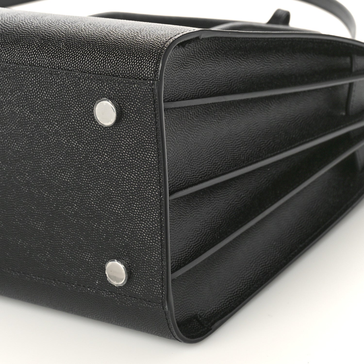 Saint Laurent Grained Calfskin Small Sac De Jour Black 9 of 9