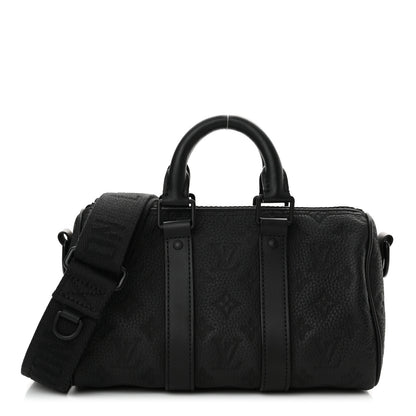 Louis Vuitton Monogram Taurillon Keepall Bandouliere 25 Black 1 of 10
