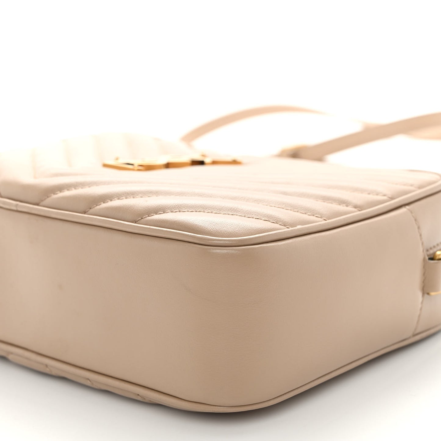 Calfskin Matelasse Monogram Lou Camera Bag Dark Latte