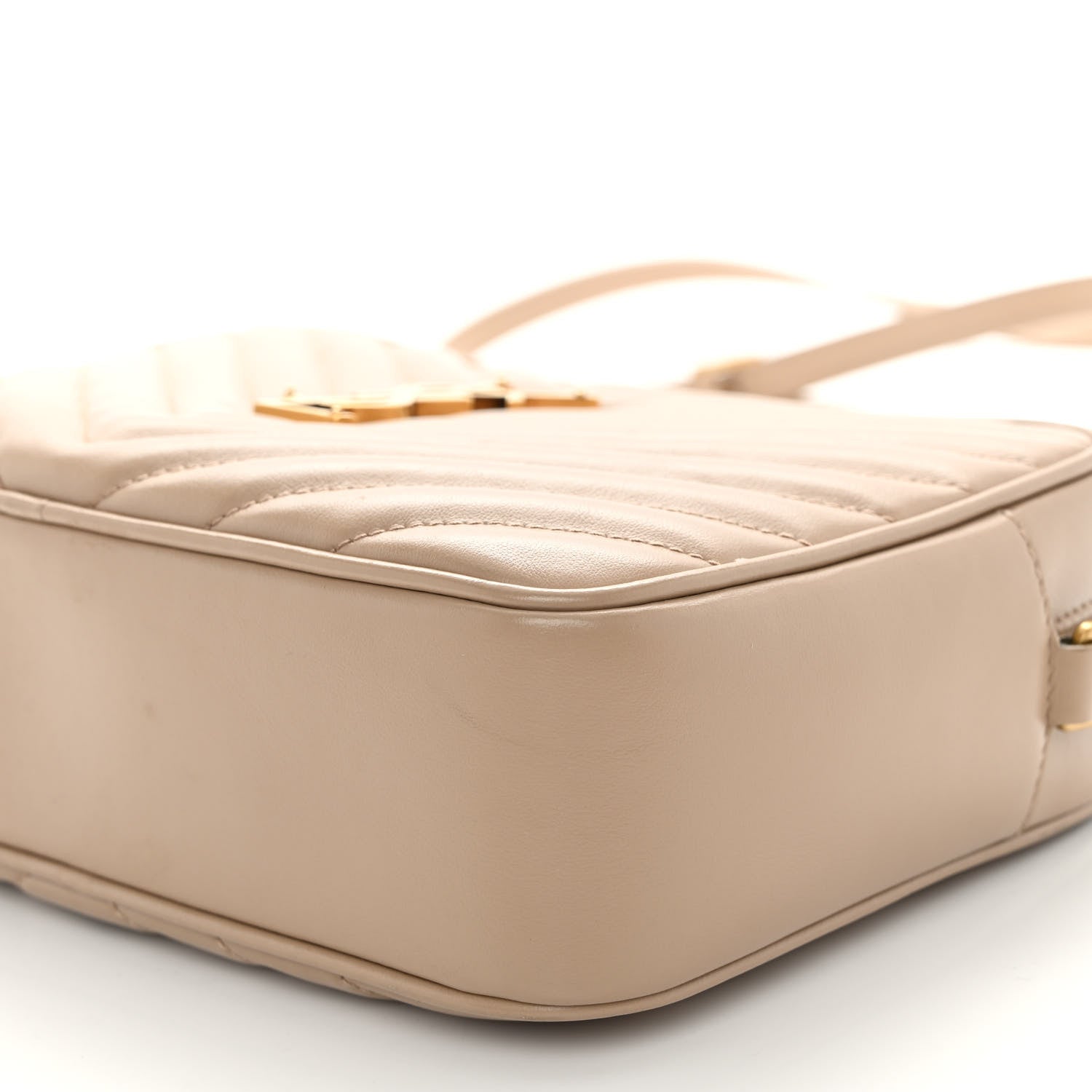 Saint Laurent Calfskin Matelasse Monogram Lou Camera Bag Dark Latte 9 of 13