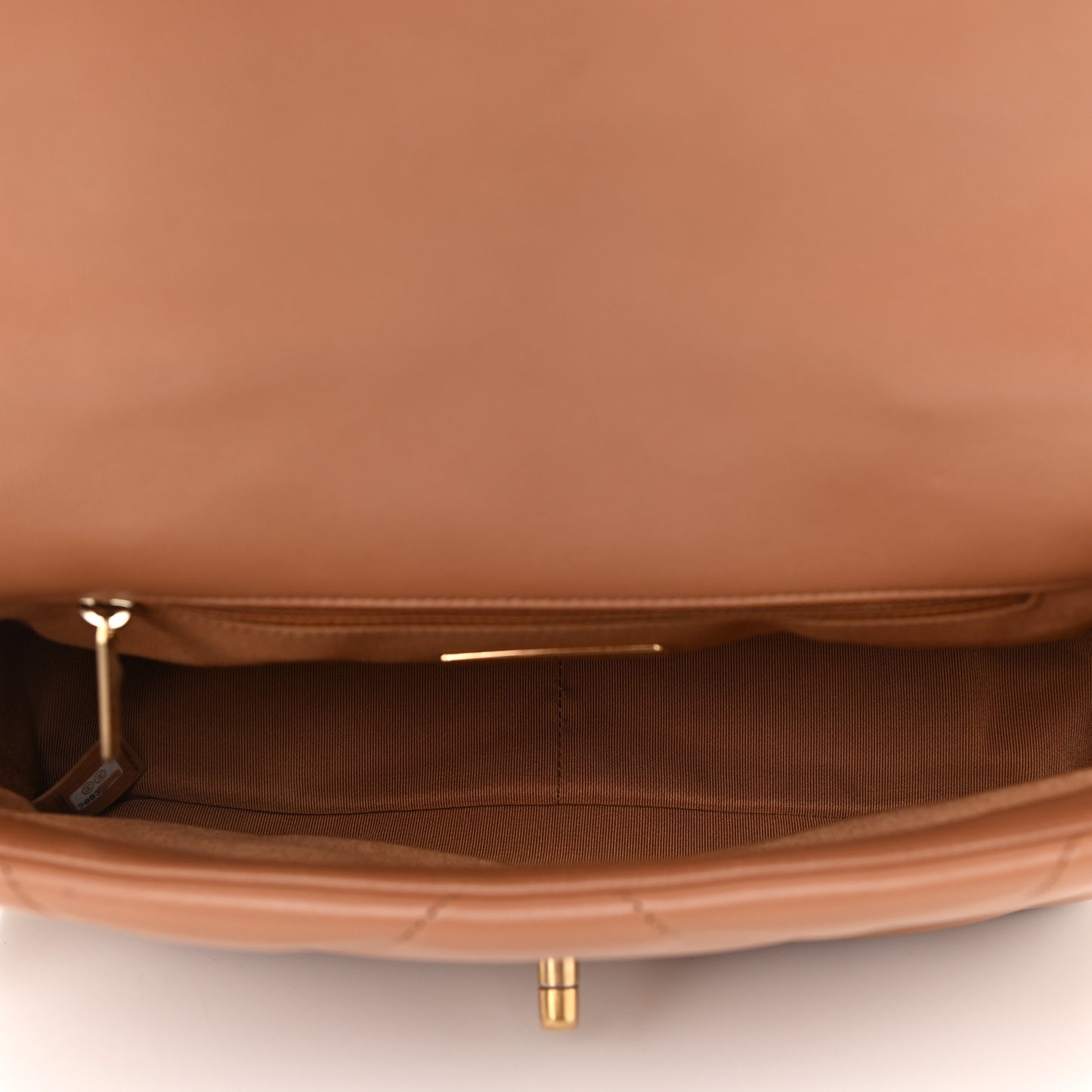 Lambskin Quilted Medium Chanel 19 Flap Brown