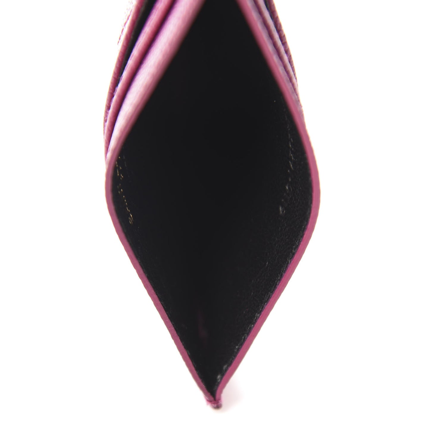 Grain De Poudre Matelasse Chevron Monogram Credit Card Case Dark Grape
