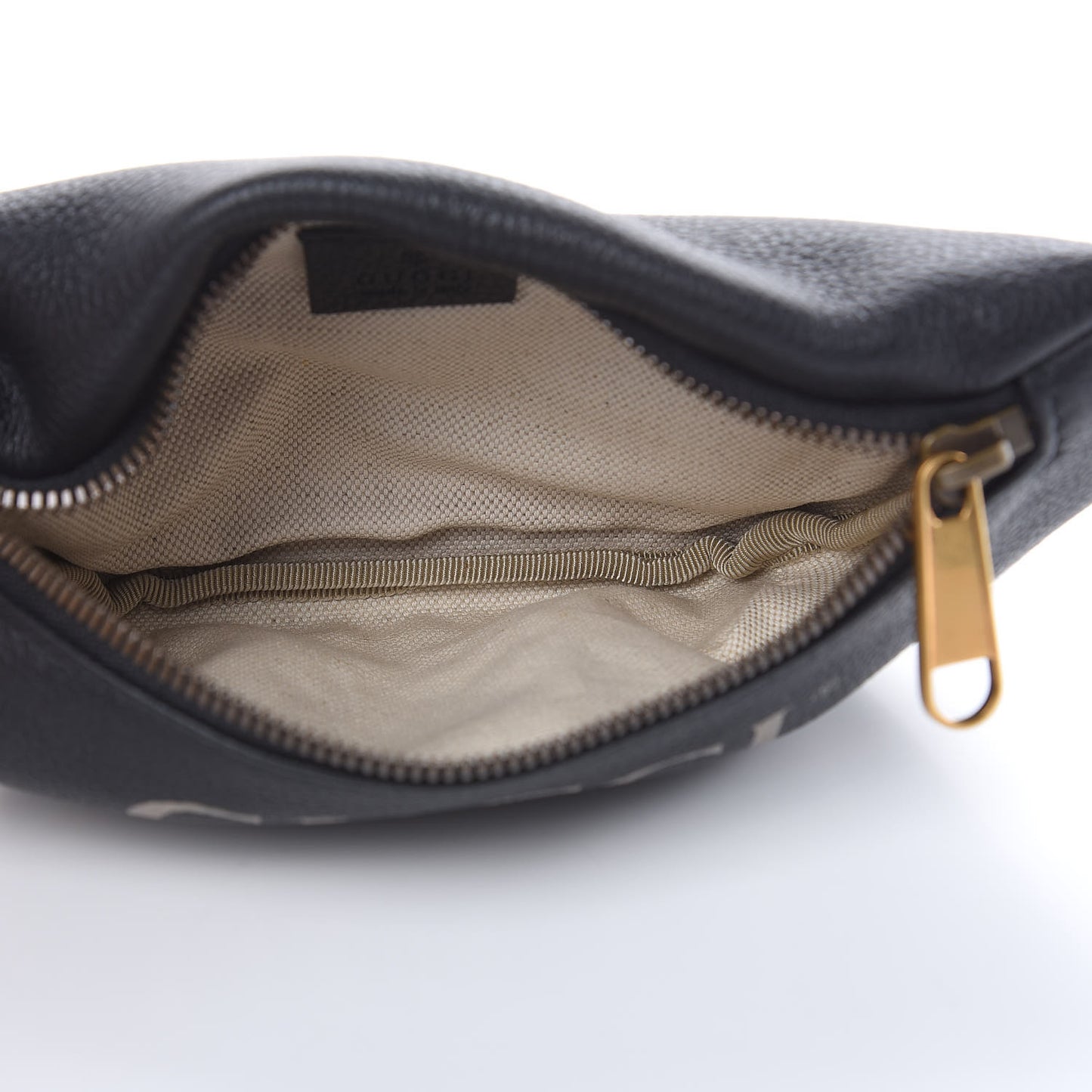 Grained Calfskin Small Logo Belt Bag Black