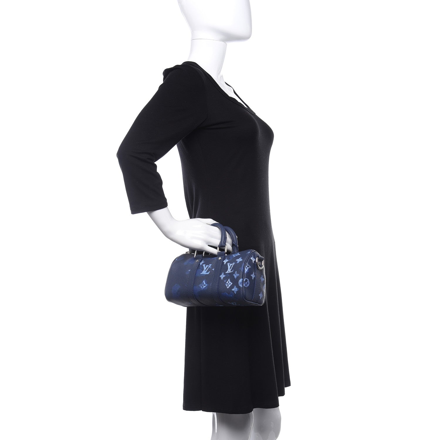 Louis Vuitton Monogram Ink Watercolor Keepall XS Blue 2 of 8