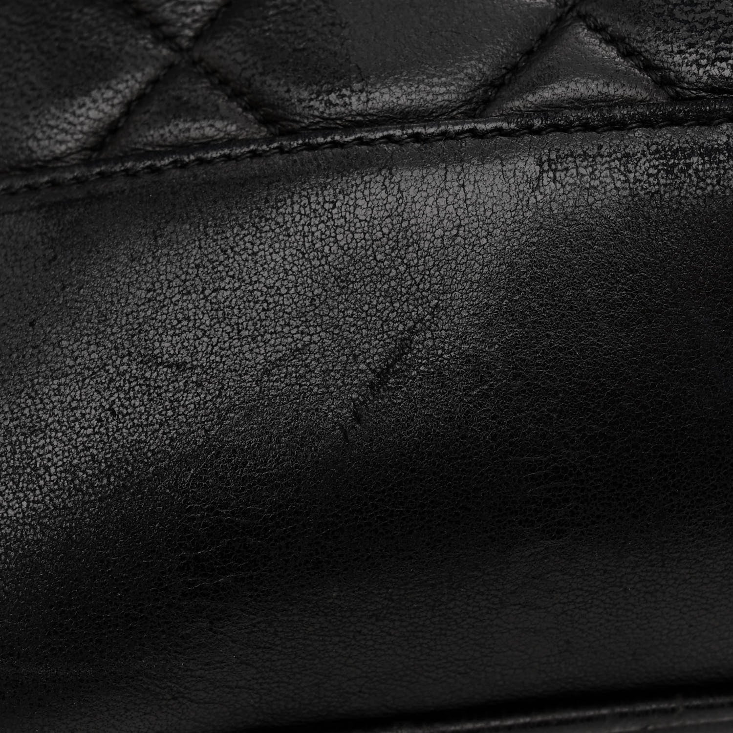 Chanel Lambskin Quilted Shopping Tote Black 16 of 18