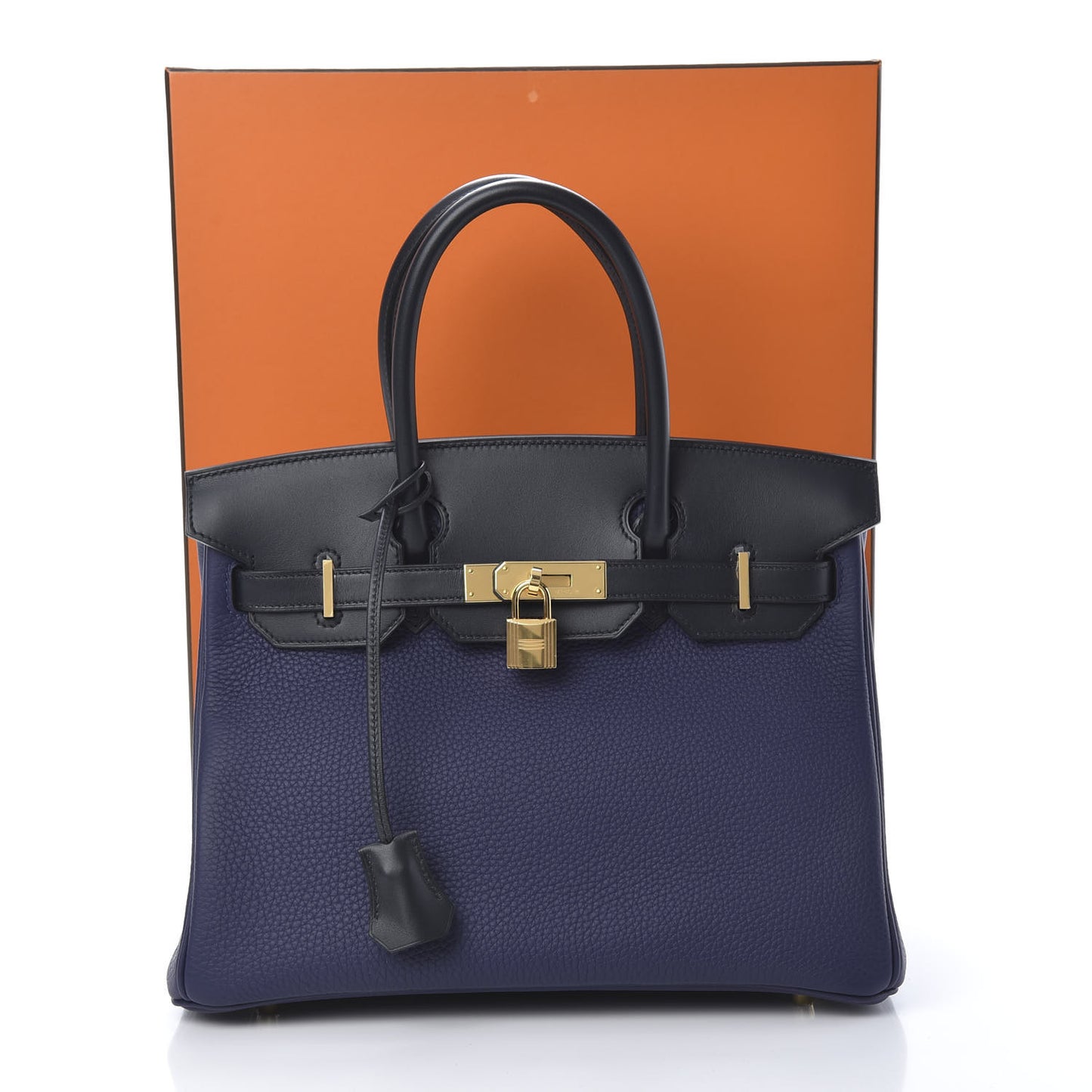 Taurillon Clemence Sombrero Birkin 30 Bleu Encre Bleu Obscur