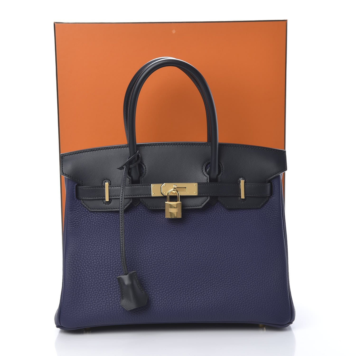 Hermes Taurillon Clemence Sombrero Birkin 30 Bleu Encre Bleu Obscur 10 of 10