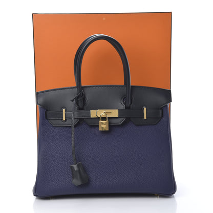 Hermes Taurillon Clemence Sombrero Birkin 30 Bleu Encre Bleu Obscur 10 of 10