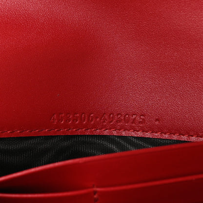 Gucci Guccissima Padlock Continental Chain Wallet Hibiscus Red 7 of 10