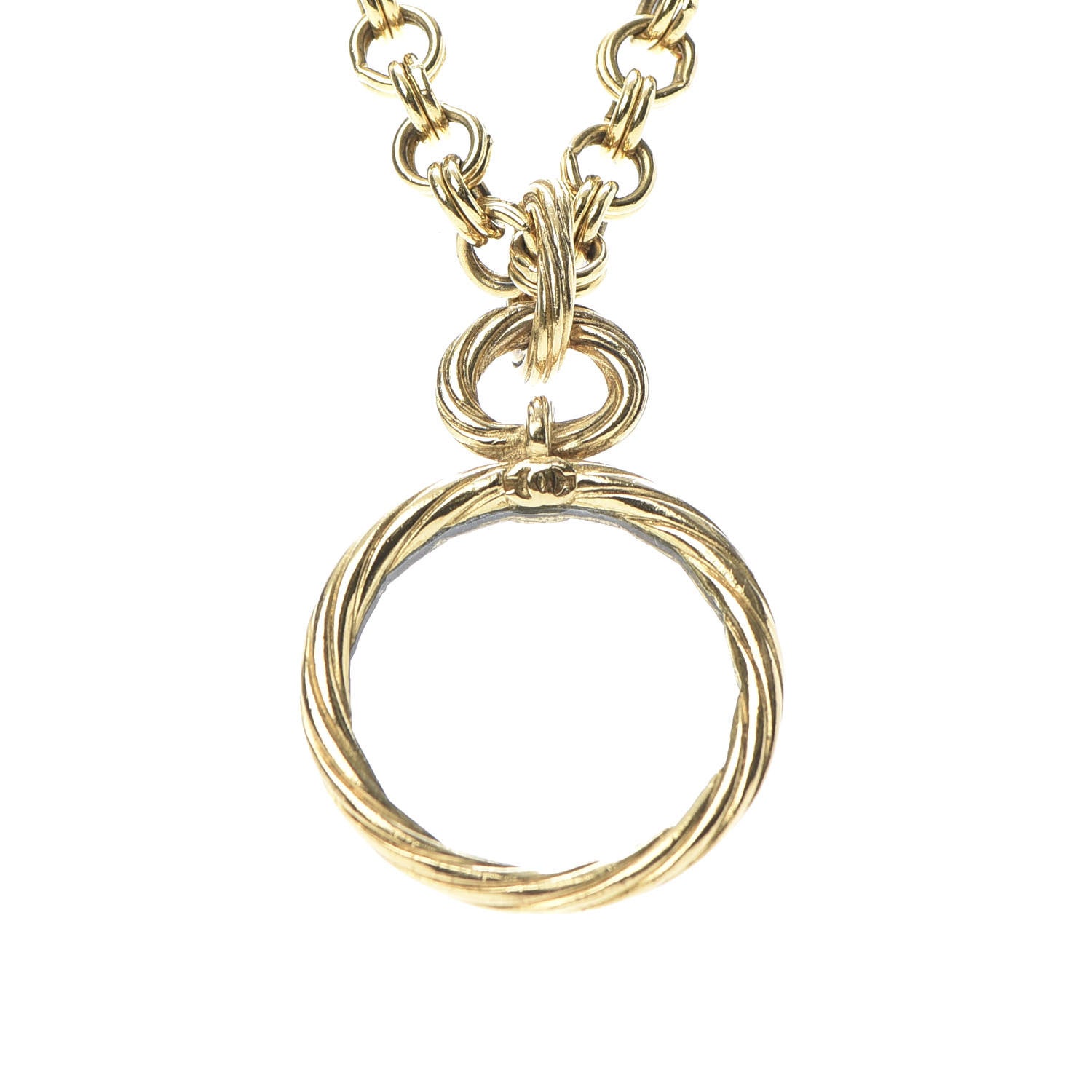 Chanel CC Mirror Long Necklace Gold 6 of 6