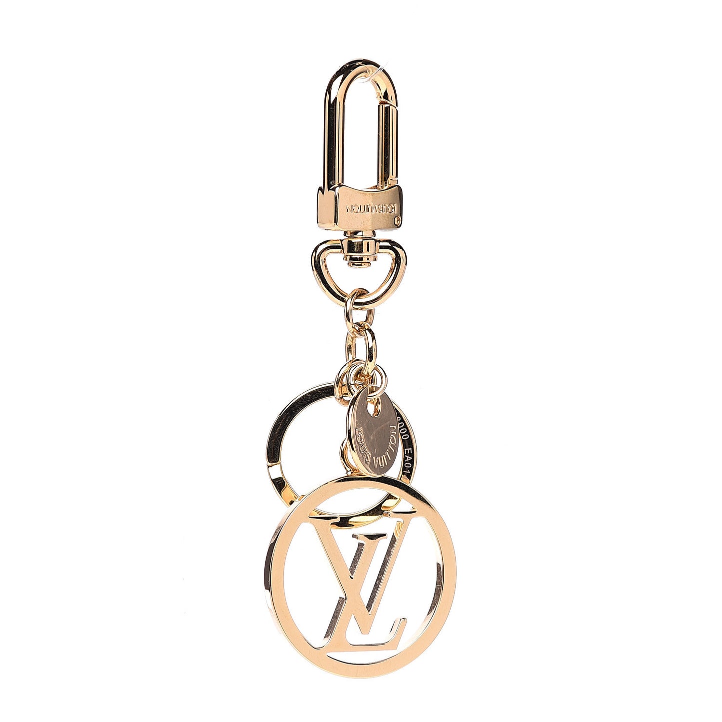 LV Circle Bag Charm Key Holder Gold