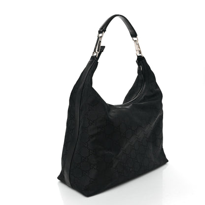 Gucci Nylon Monogram Hobo Black 3 of 12