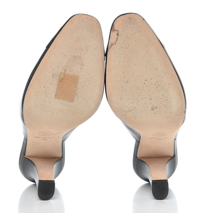 Chanel Lambskin Cap Toe CC Mules 38 Black 2 of 10