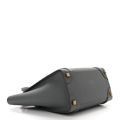 Celine Baby Drummed Calfskin Micro Luggage Kohl 4 of 11