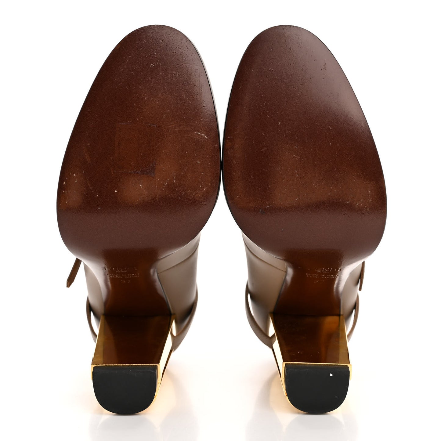 Vitello Delfina High Heel Pumps 37 Tortora