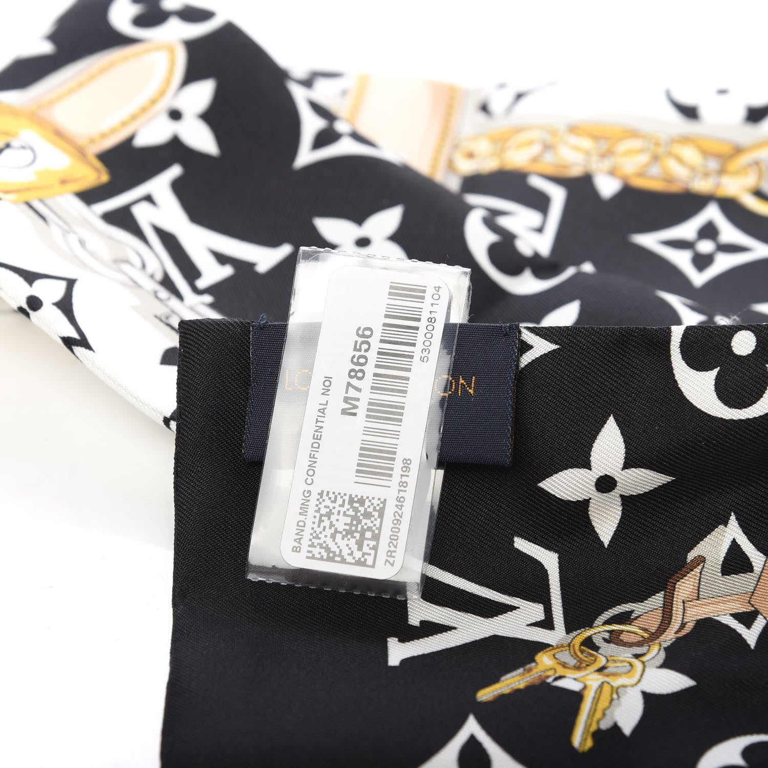 Louis Vuitton Silk Monogram Confidential Bandeau Black 3 of 3