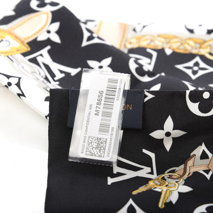 Louis Vuitton Silk Monogram Confidential Bandeau Black 3 of 3