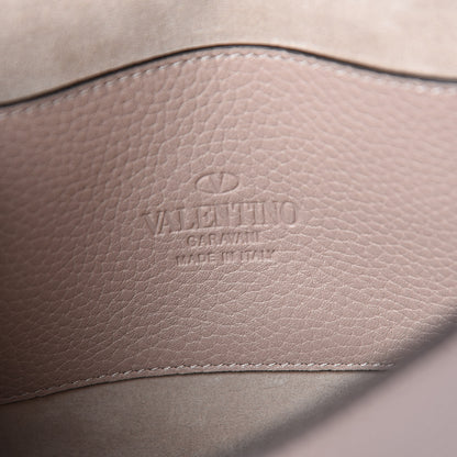 Valentino Garavani Pebbled Calfskin Medium Rockstud Flip Lock Crossbody Bag Poudre 6 of 9