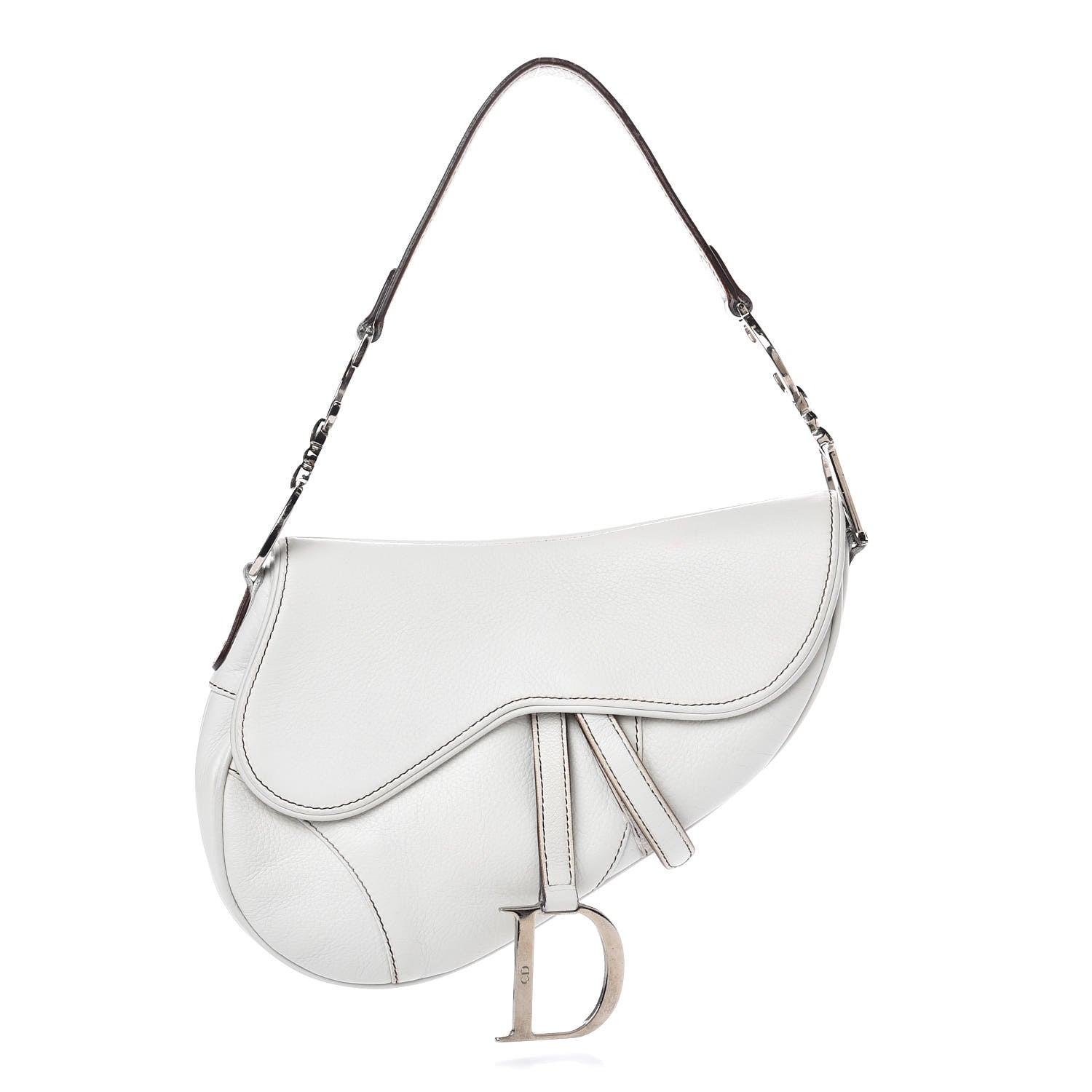 Christian Dior Calfskin Saddle Bag White 1 of 16