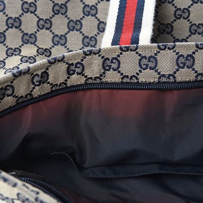Gucci Monogram Web Large Diaper Tote Navy 7 of 13