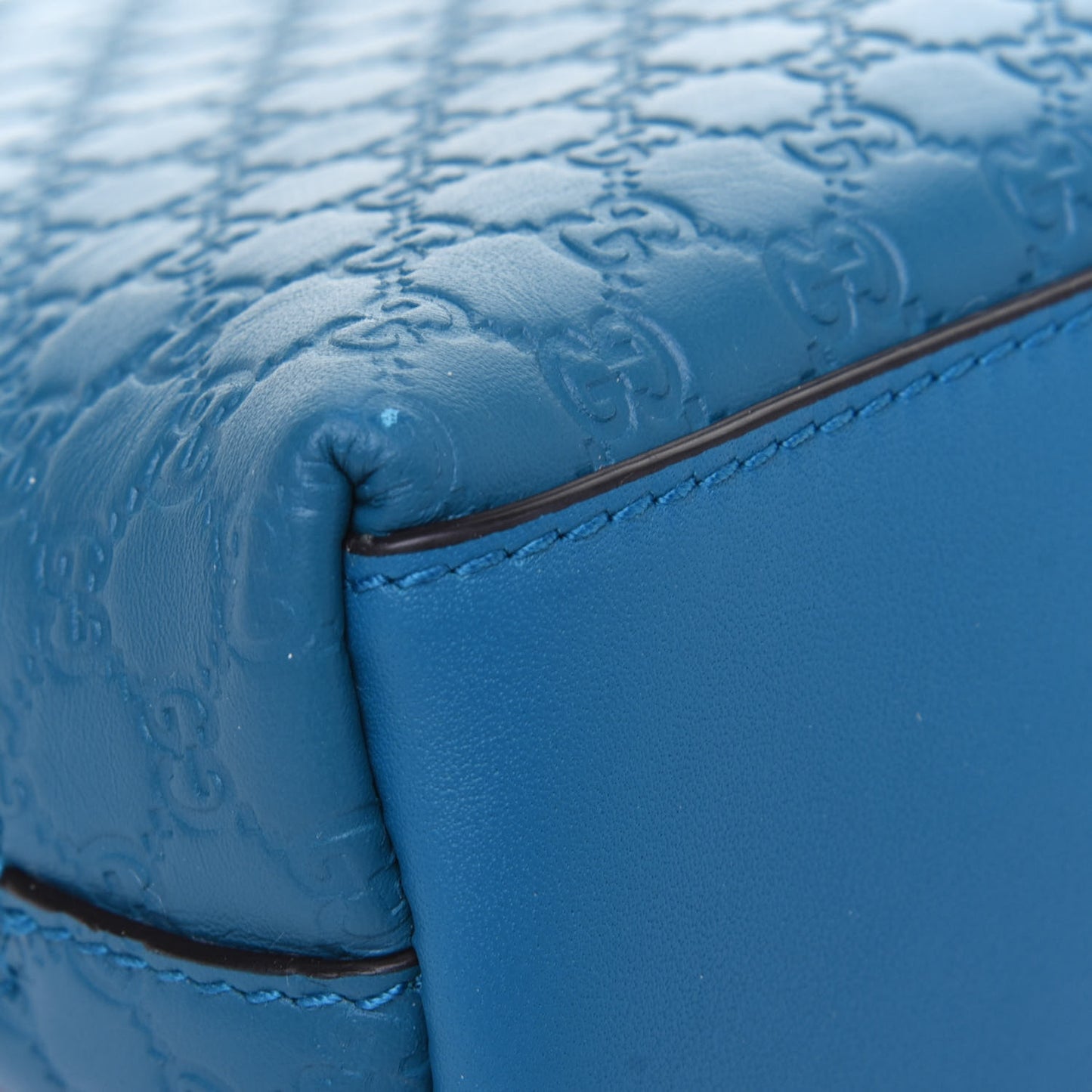 Microguccissima GG Cosmetic Case Deep Cobalt