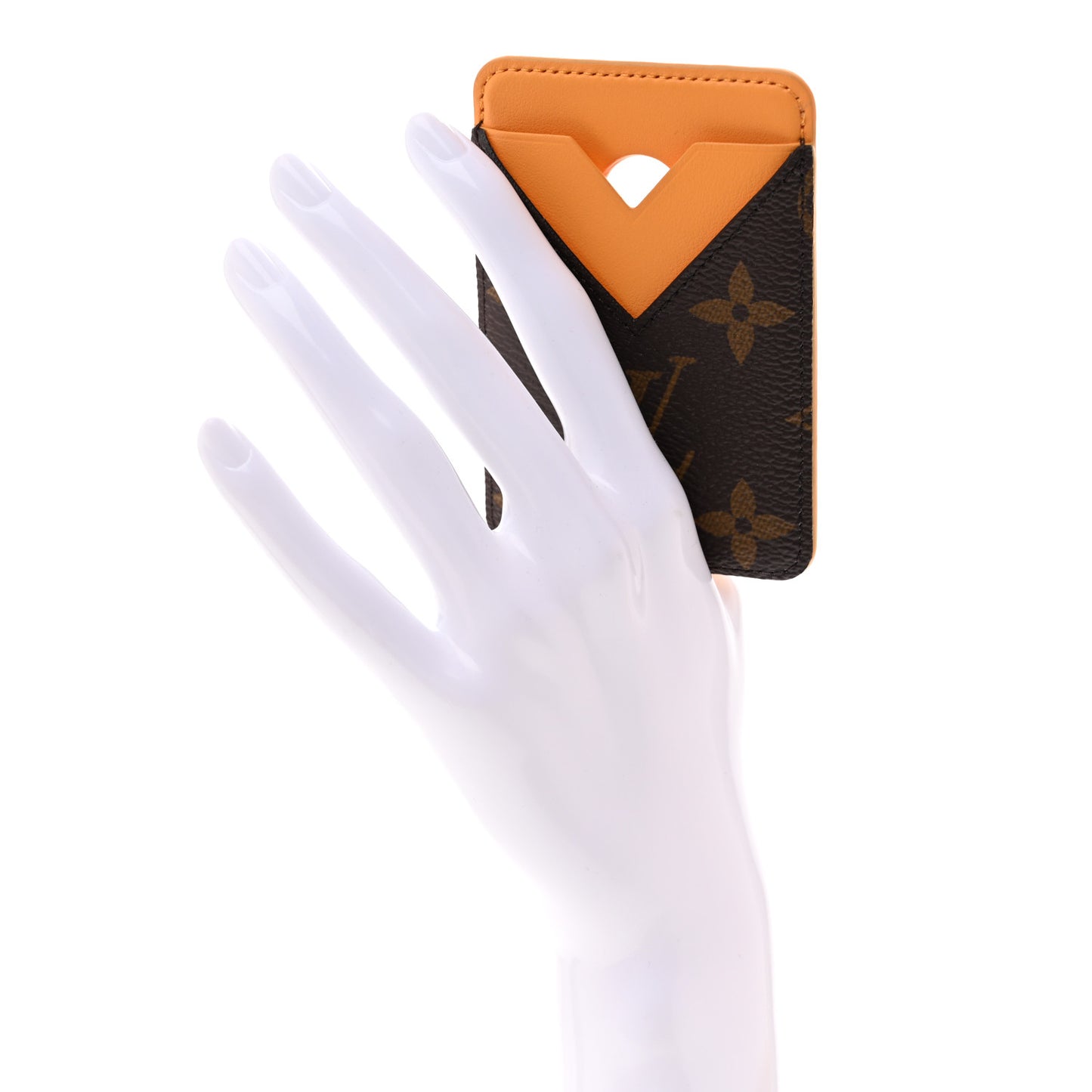 Monogram Macassar Magnetic Card Holder Safran Yellow