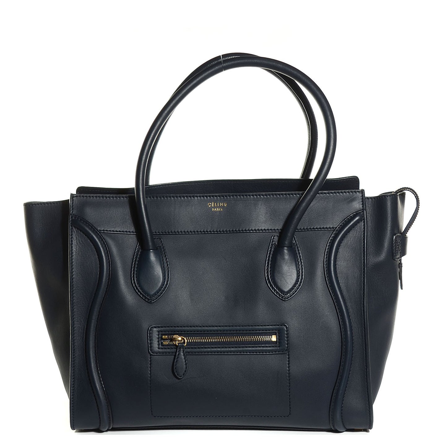 Smooth Calfskin Shoulder Luggage Navy