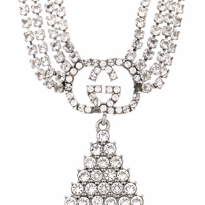 Gucci Crystal Double G Fringe Pendant Necklace 4 of 7