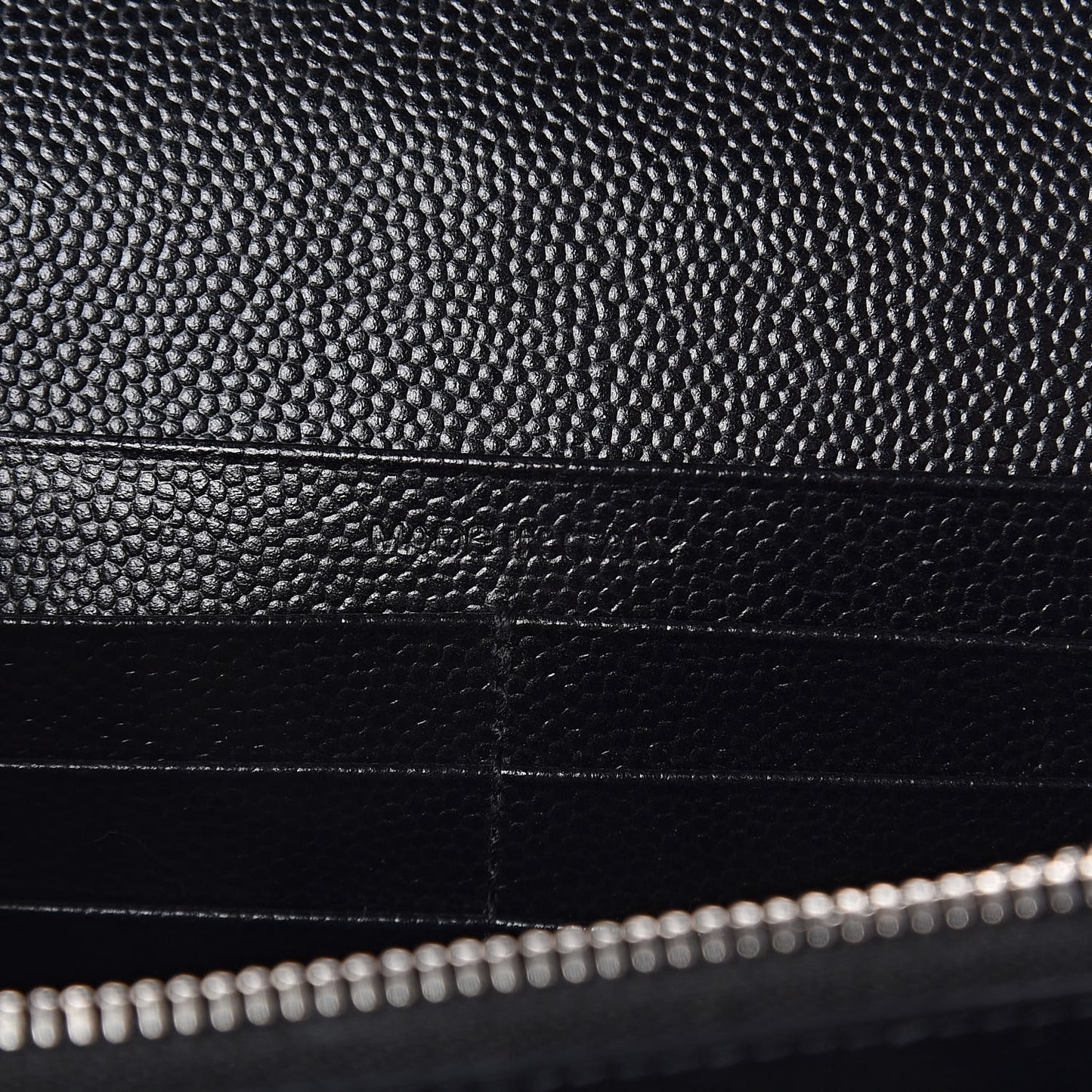 Grain De Poudre Matelasse Chevron Monogram Chain Wallet Black