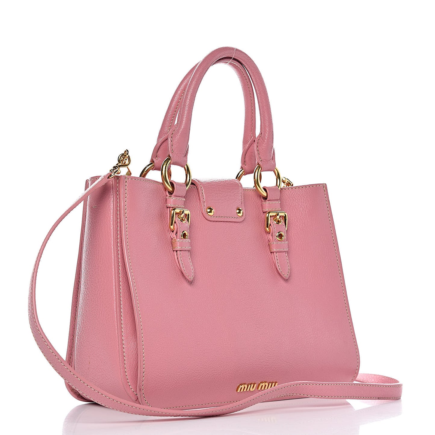 Goatskin Madras Shopping Tote Rosa